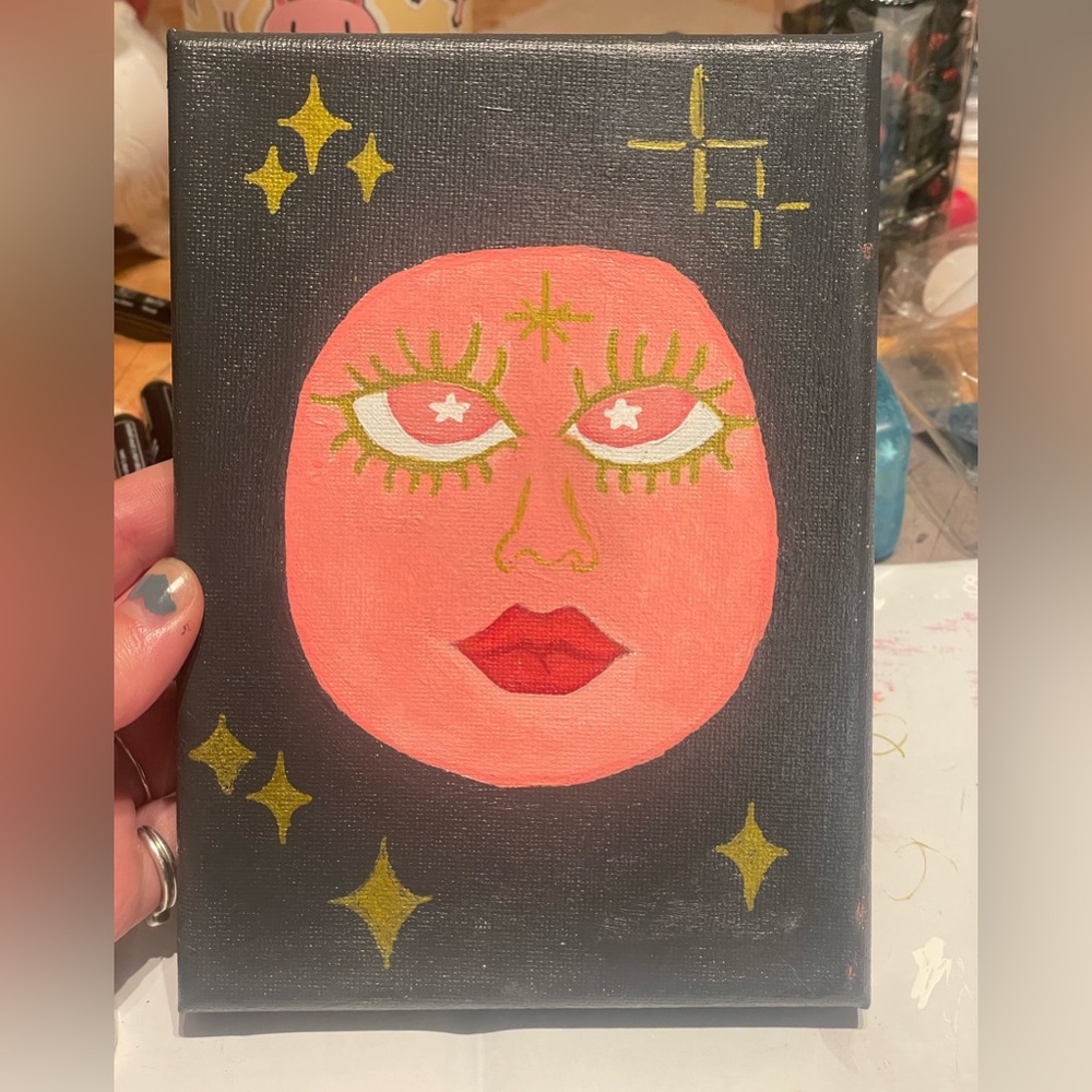 Miss Moon 🌕 🩷 painting
